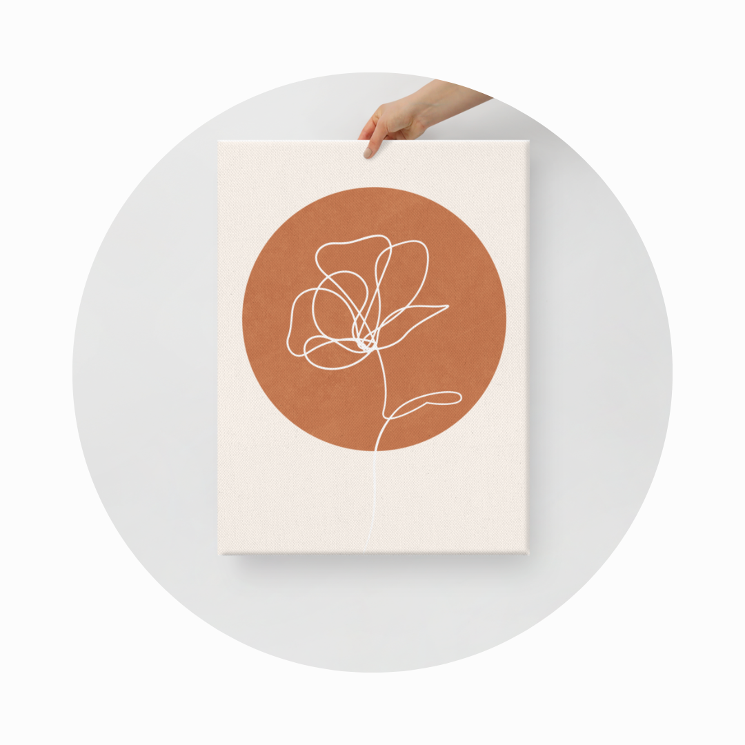 Botanical Burnt Orange Wall Art | Decorum