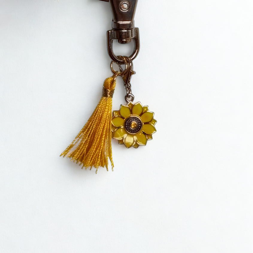 Sunflower Purse Charm & Keychain