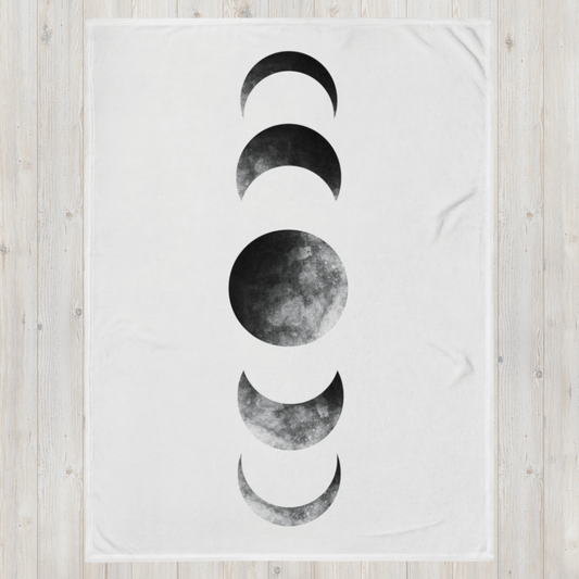 Phases of the Moon Throw Blanket