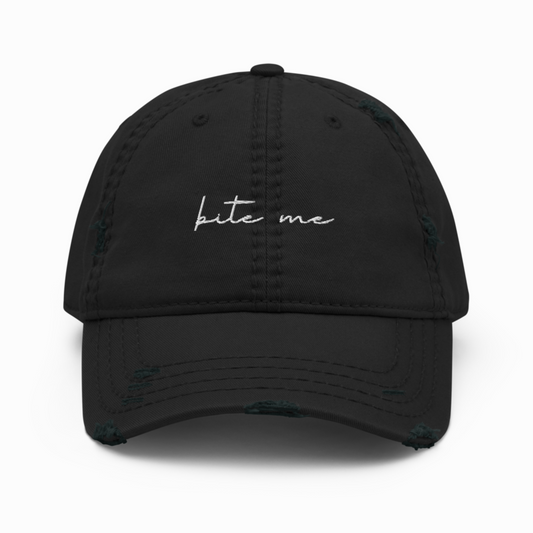 Bite Me Distressed Hat