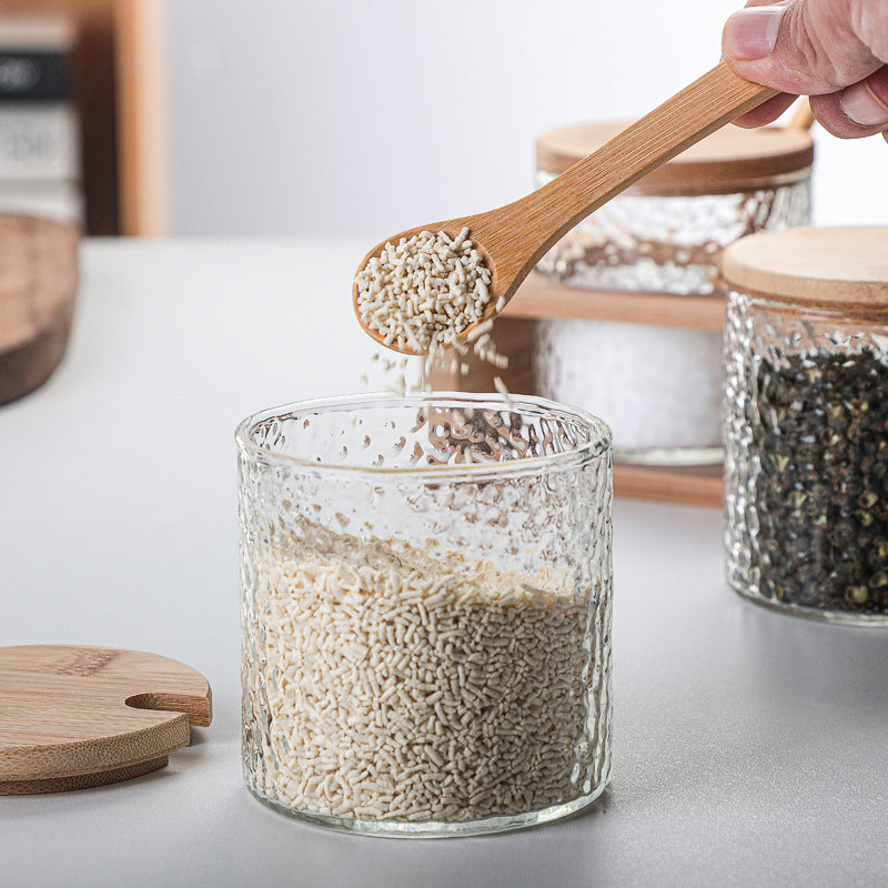 Bamboo Seasoning Container Set with Lids
