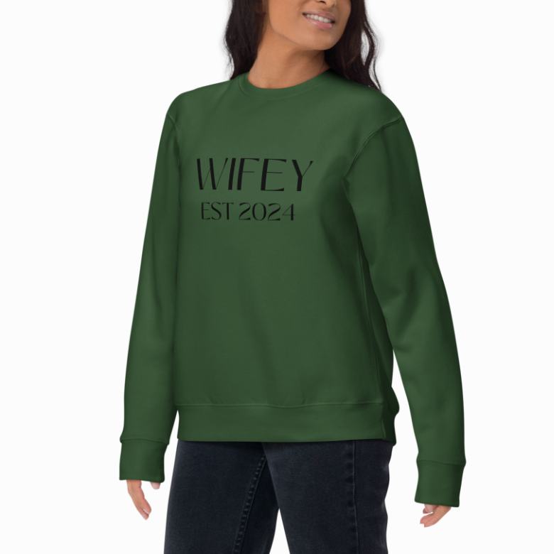 Wifey Est 2024 Sweatshirt - 5 Colors