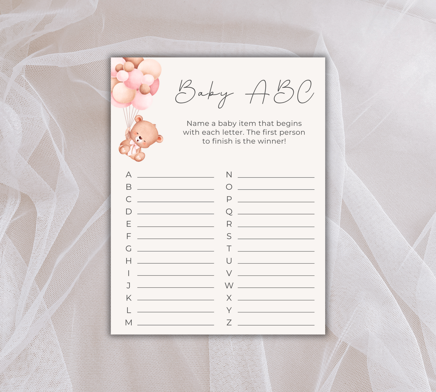 Pretty in Pink Baby Shower Games
