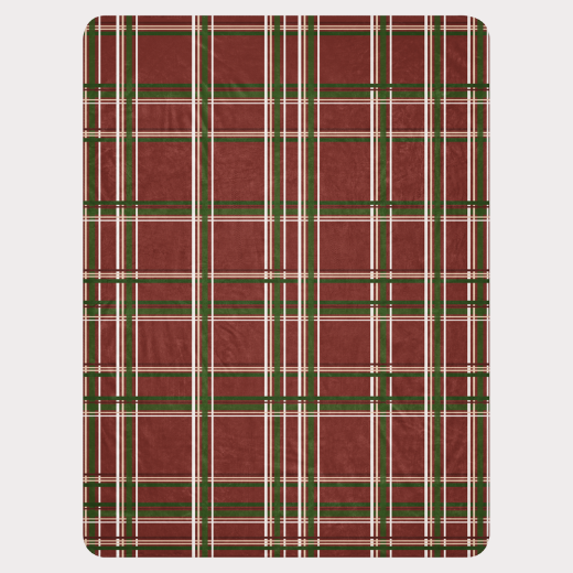 Red & Green Plaid Sherpa Blanket