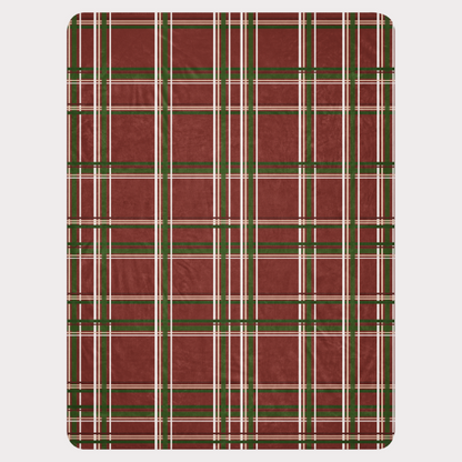 Red & Green Plaid Sherpa Blanket