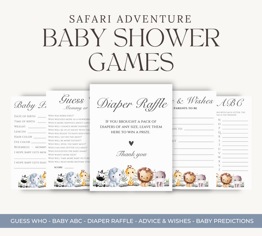 Safari Adventure Baby Shower Games