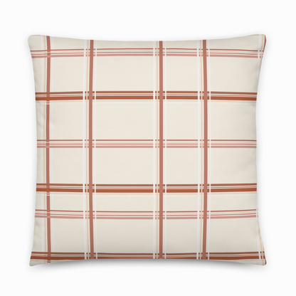 Terra Cotta Striped Throw Pillow