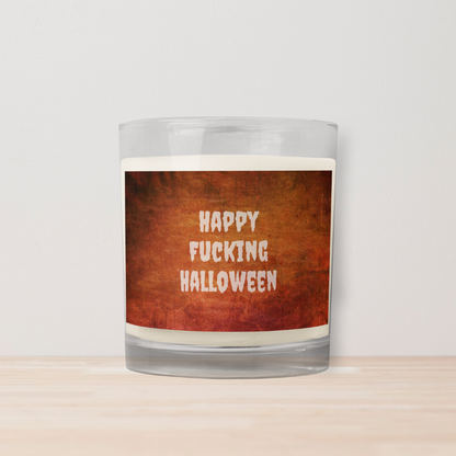 Happy Fucking Halloween Orange Candle