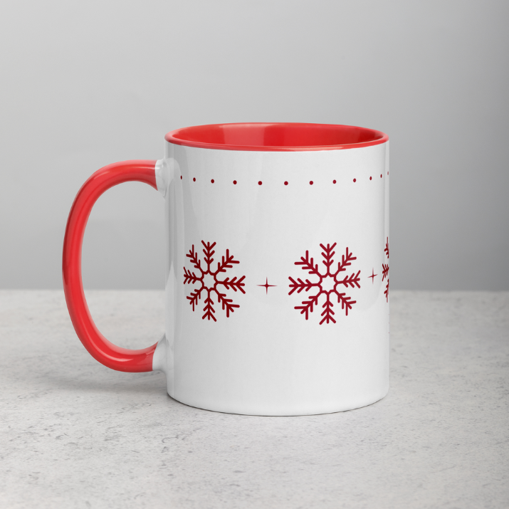 Red Snowflakes Mug