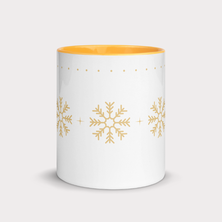 Gold Snowflakes Mug