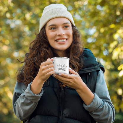 Take Me to the Mountains Enamel 12 oz Mug