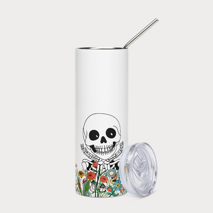 Flowers and Bones Tumbler