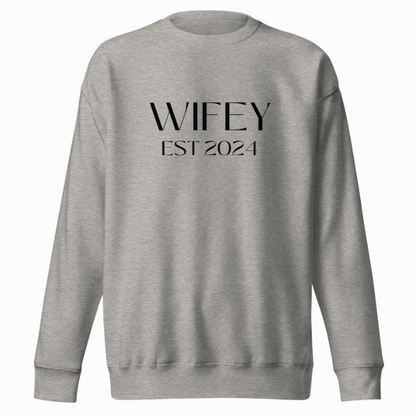 Wifey Est 2024 Sweatshirt - 5 Colors