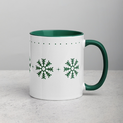 Green Snowflakes Mug