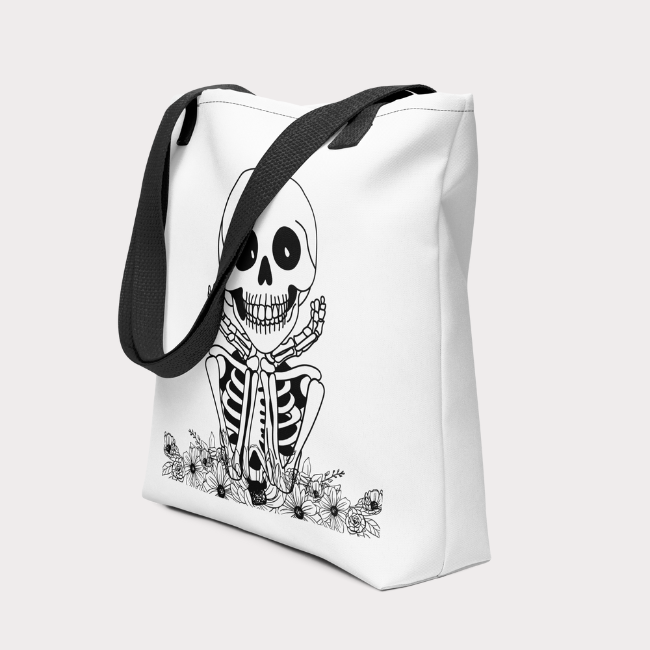 Petals and Bones Tote Bag