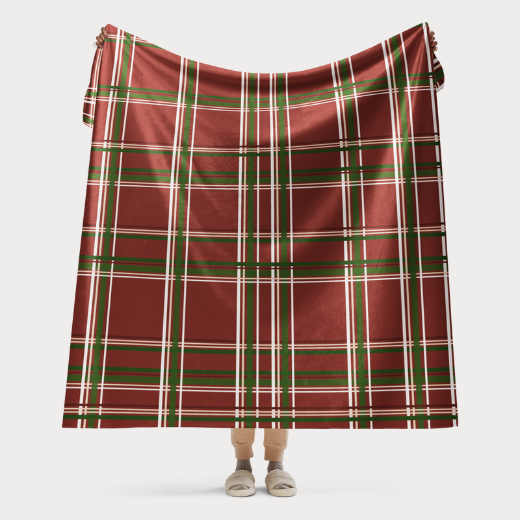 Red & Green Plaid Sherpa Blanket