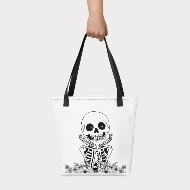 Petals and Bones Tote Bag