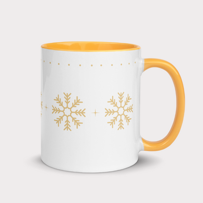 Gold Snowflakes Mug