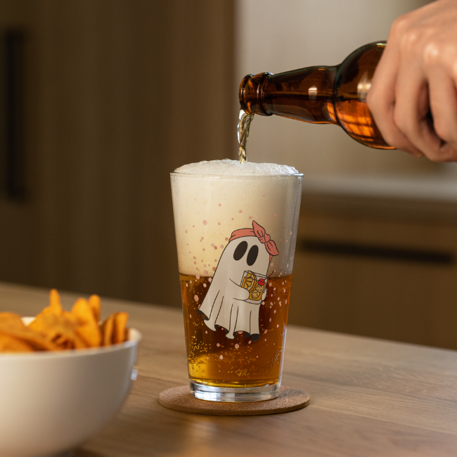 Old Fashioned Boo Pint Glass