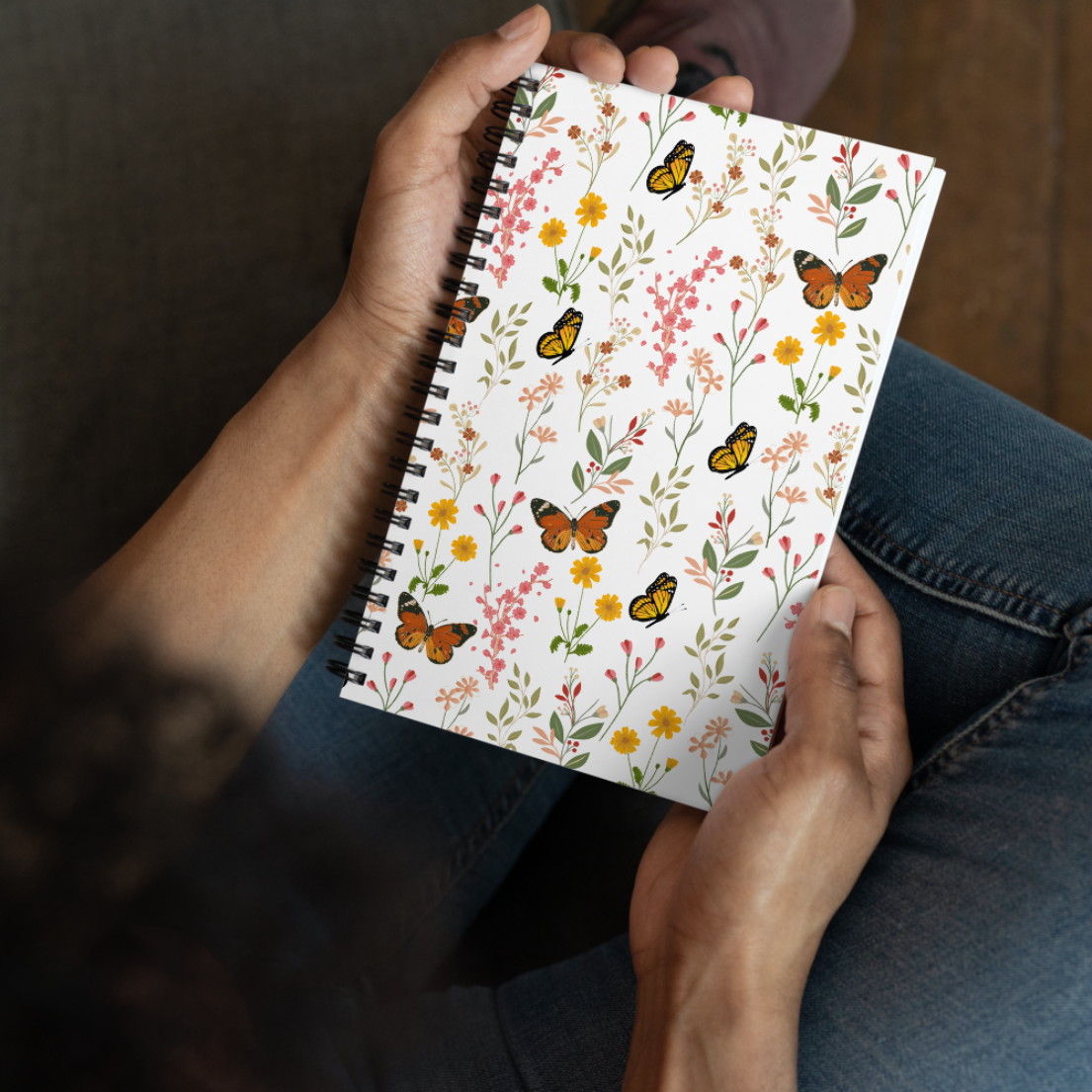 Butterfly Garden Spiral Notebook