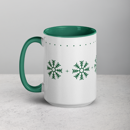 Green Snowflakes Mug