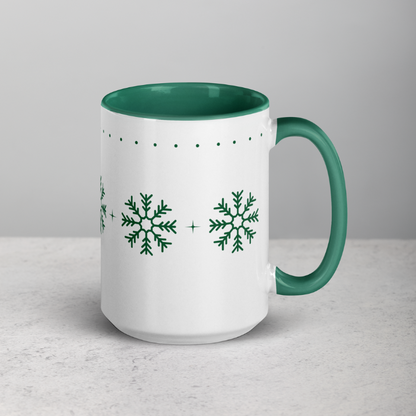 Green Snowflakes Mug