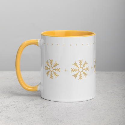 Gold Snowflakes Mug