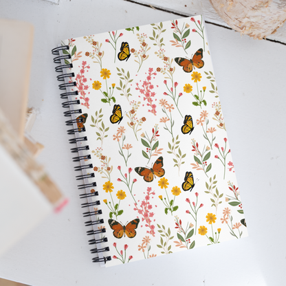 Butterfly Garden Spiral Notebook