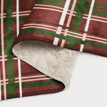 Red & Green Plaid Sherpa Blanket