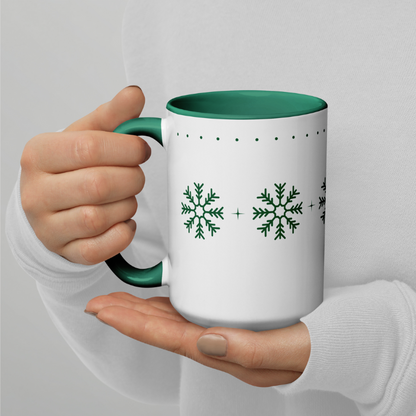 Green Snowflakes Mug