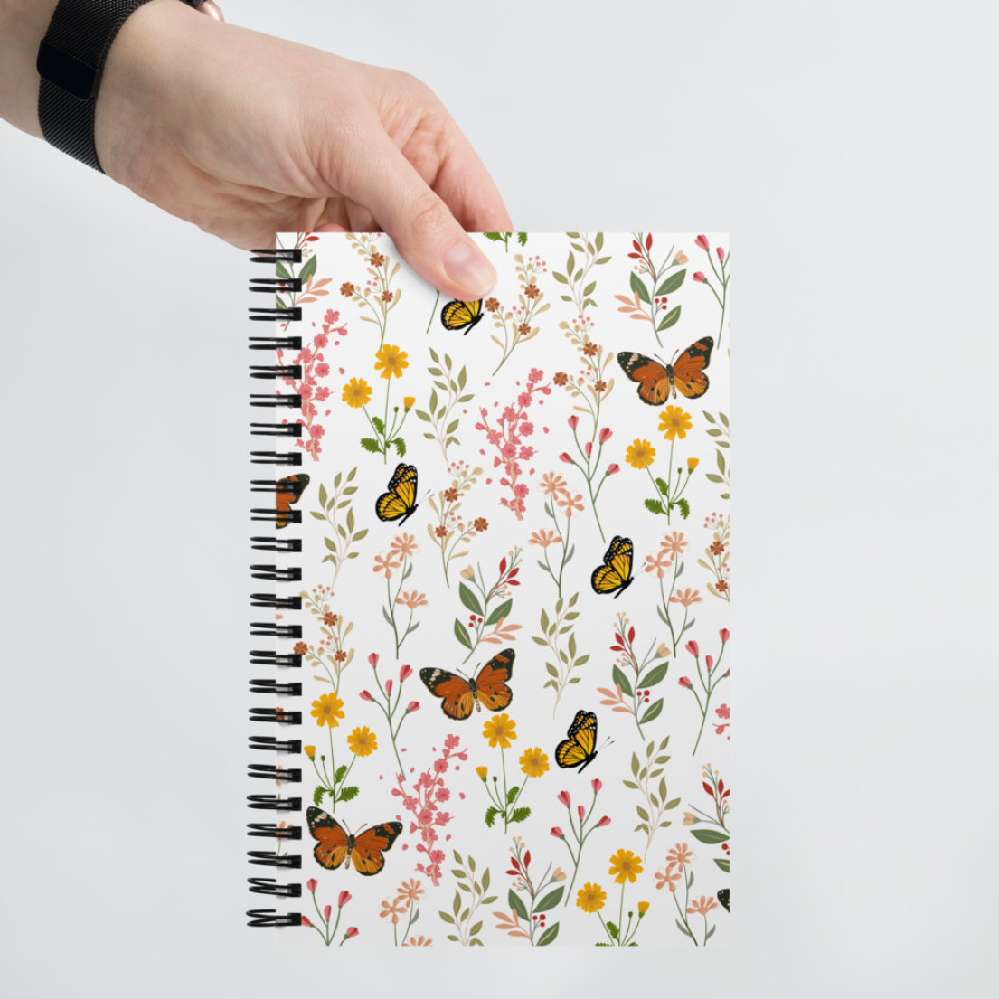 Butterfly Garden Spiral Notebook