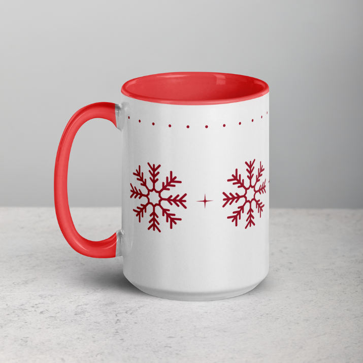 Red Snowflakes Mug