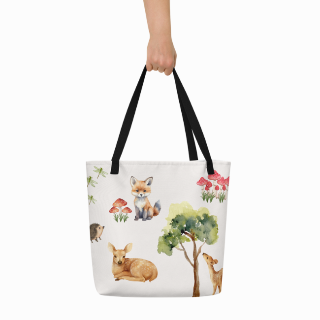 Woodland Forest Animals Baby Tote Bag