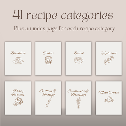Family Cookbook Template: Print or E-book