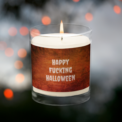 Happy Fucking Halloween Orange Candle