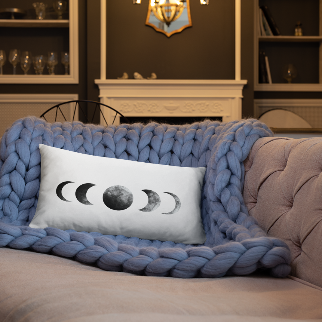 Moon Phases Throw Pillow