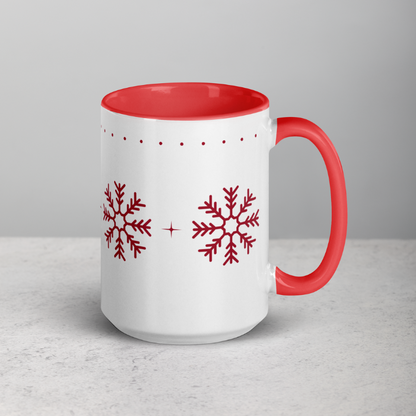 Red Snowflakes Mug