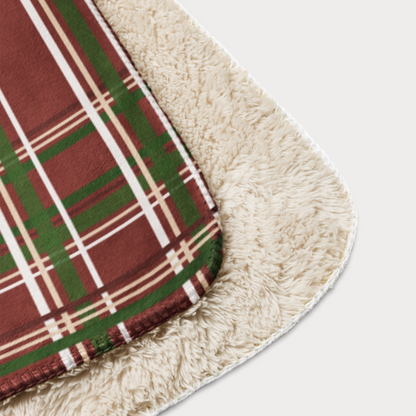 Red & Green Plaid Sherpa Blanket