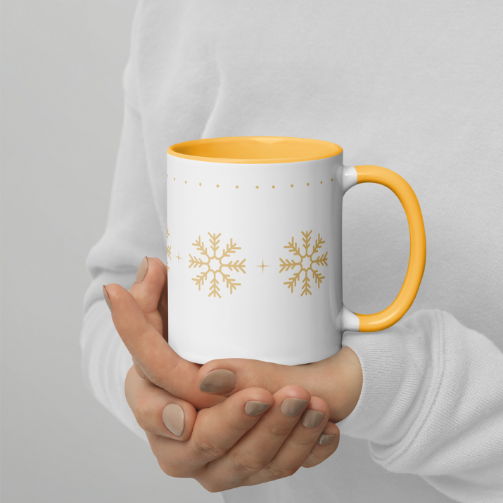 Gold Snowflakes Mug