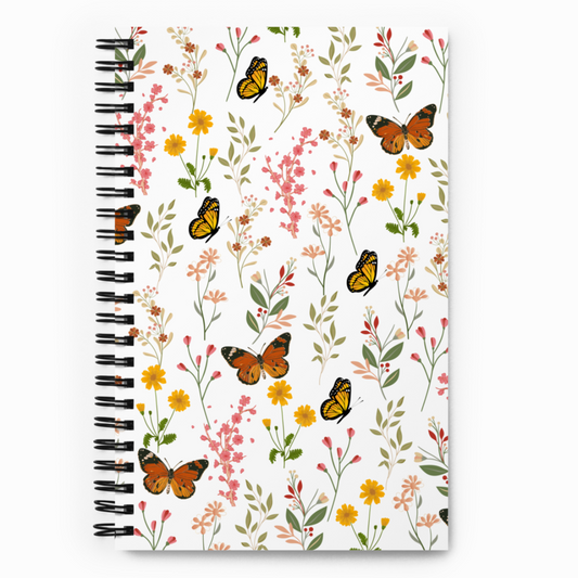 Butterfly Garden Spiral Notebook