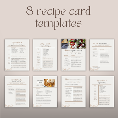 Family Cookbook Template: Print or E-book
