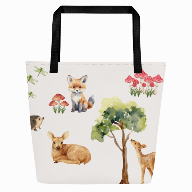 Woodland Forest Animals Baby Tote Bag