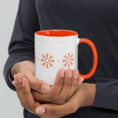 Orange Snowflakes Mug