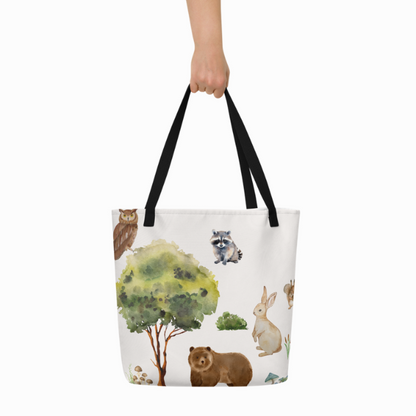 Woodland Forest Animals Baby Tote Bag