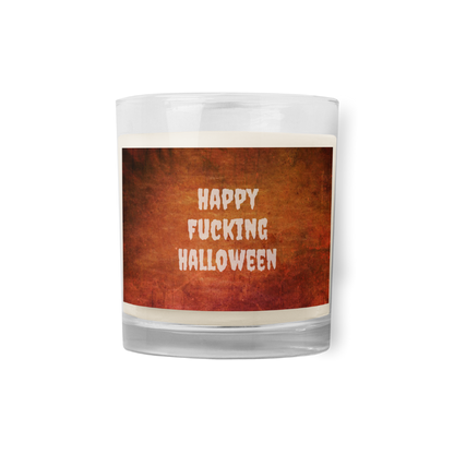 Happy Fucking Halloween Orange Candle