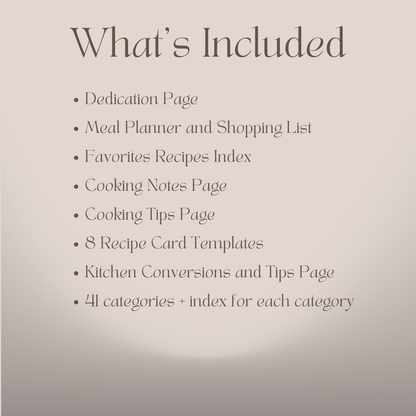 Family Cookbook Template: Print or E-book