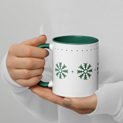 Green Snowflakes Mug