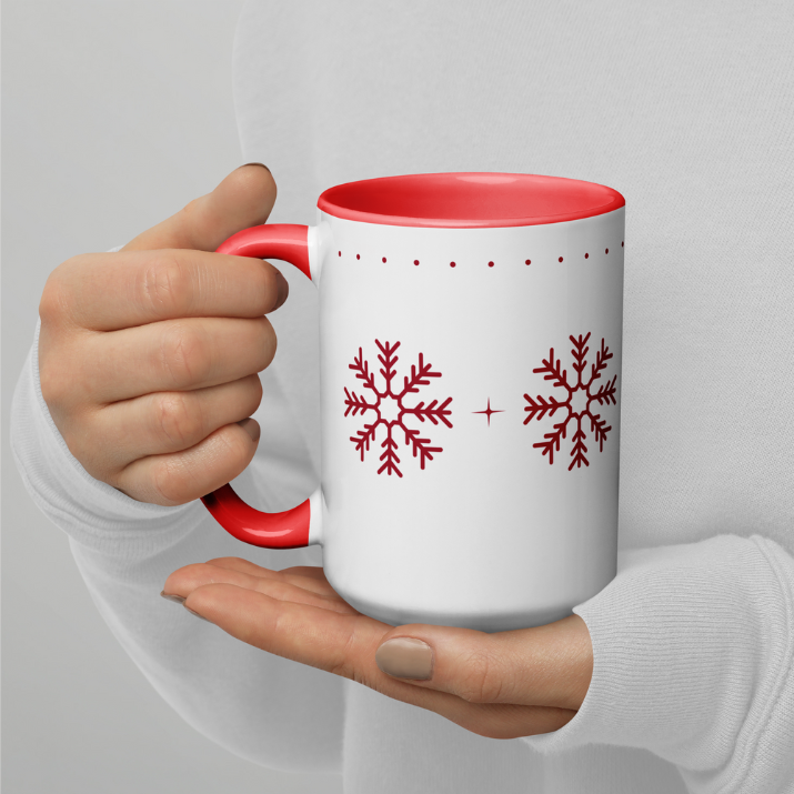 Red Snowflakes Mug