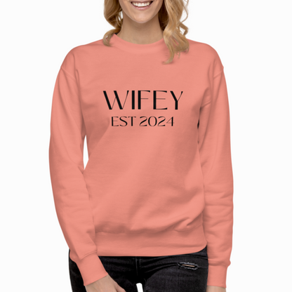 Wifey Est 2024 Sweatshirt - 5 Colors