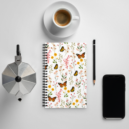 Butterfly Garden Spiral Notebook